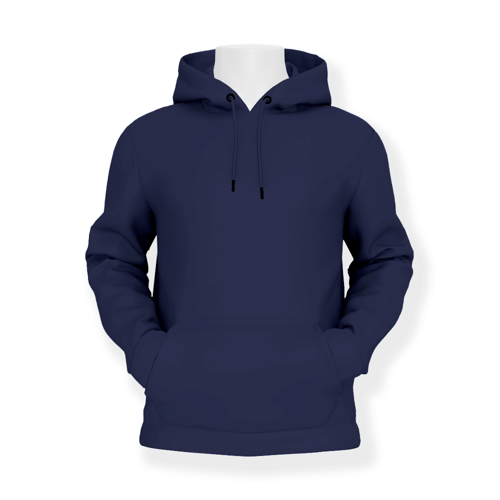 Unisex Hoodie - Navy Blue or Black - Double-Sided Print / 3D